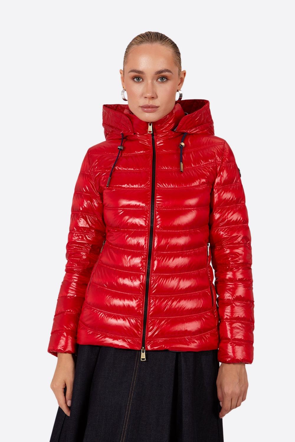 Women's short down jacket ROSALIA Red/c-Jacket-Henry Arroway-XS-Red/c-Urbanheer