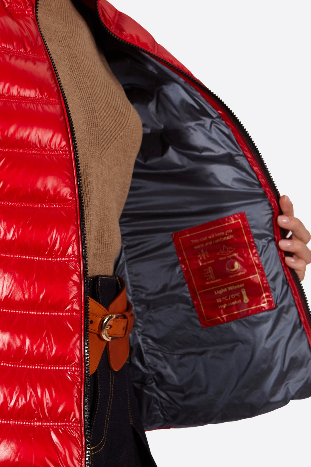 Women's short down jacket ROSALIA Red/c-Jacket-Henry Arroway-XS-Red/c-Urbanheer