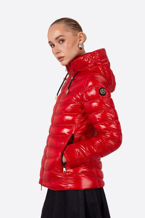 Women's short down jacket ROSALIA Red/c-Jacket-Henry Arroway-XS-Red/c-Urbanheer