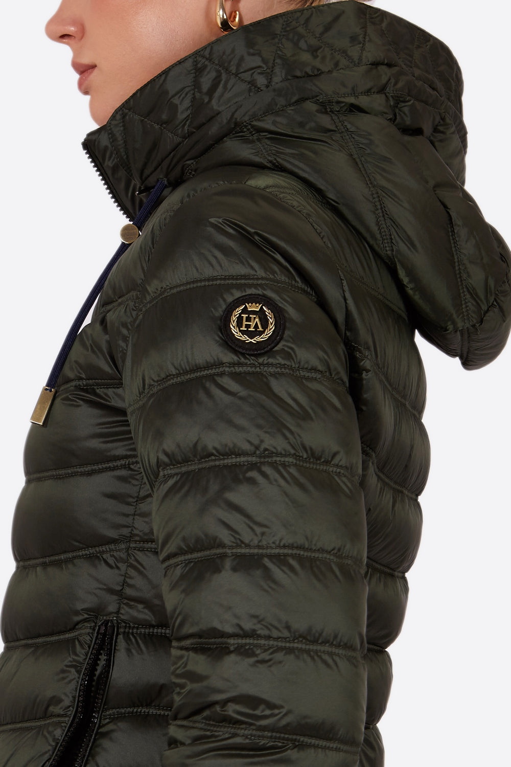 Women's short down jacket ROSALIA Royal Green-Jacket-Henry Arroway-XS-Royal Green-Urbanheer