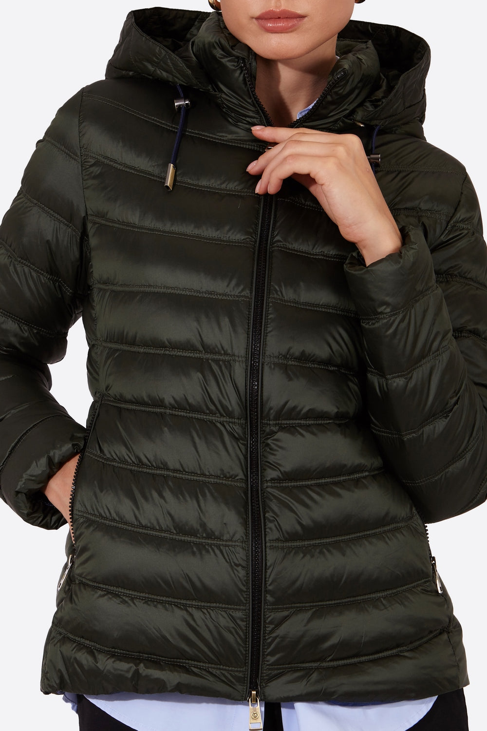 Women's short down jacket ROSALIA Royal Green-Jacket-Henry Arroway-XS-Royal Green-Urbanheer
