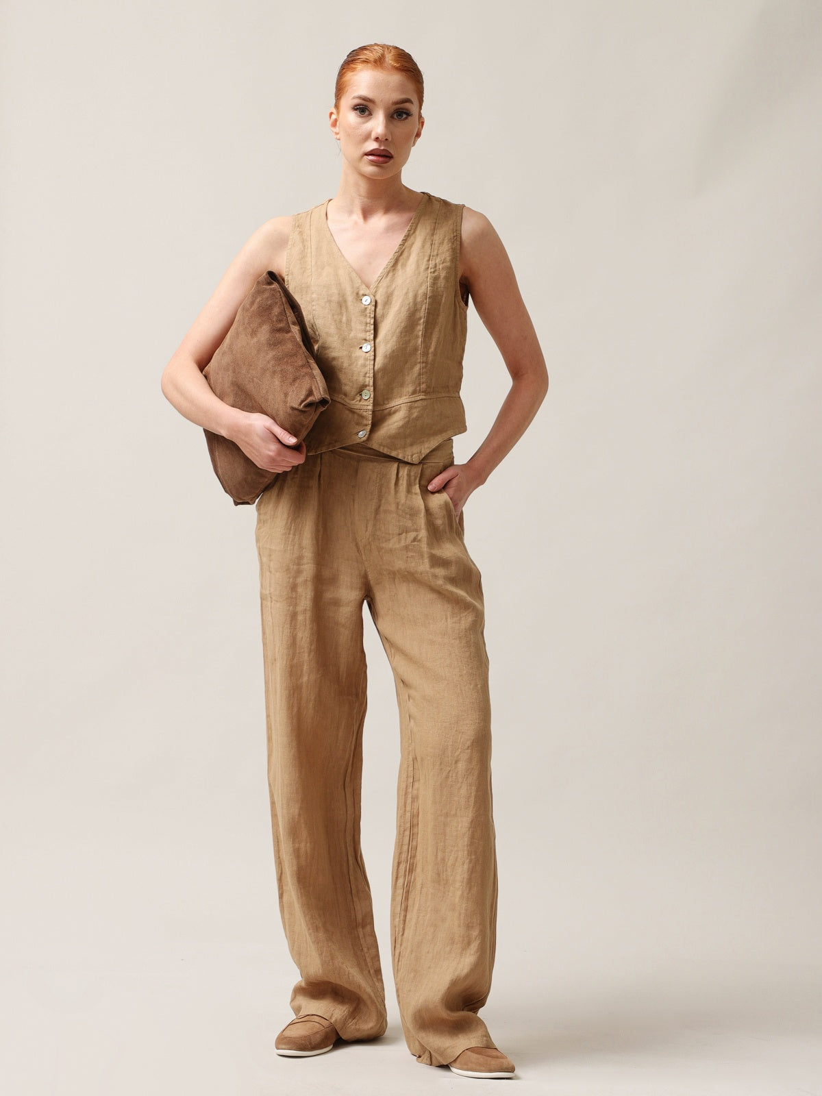 Women's vest, Capsule Collection, 100% linen-1