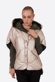 Women's water-repellent cape RYE-Jacket-Henry Arroway-S-Champagne-Urbanheer
