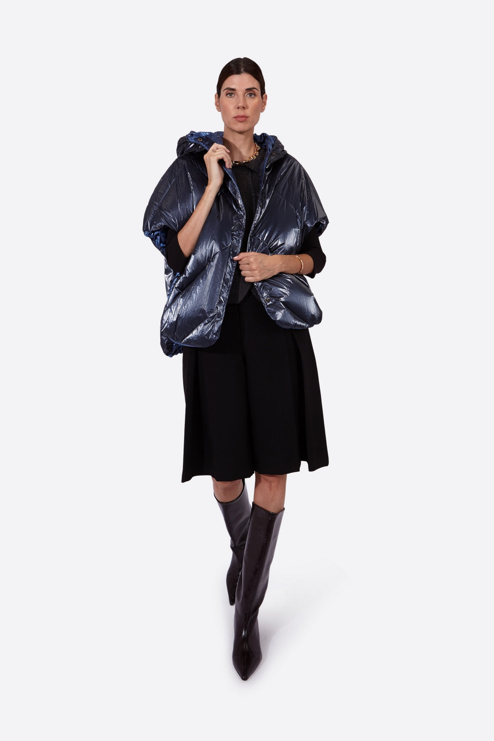 Women's water-repellent cape RYE-Jacket-Henry Arroway-S-Navy-Urbanheer