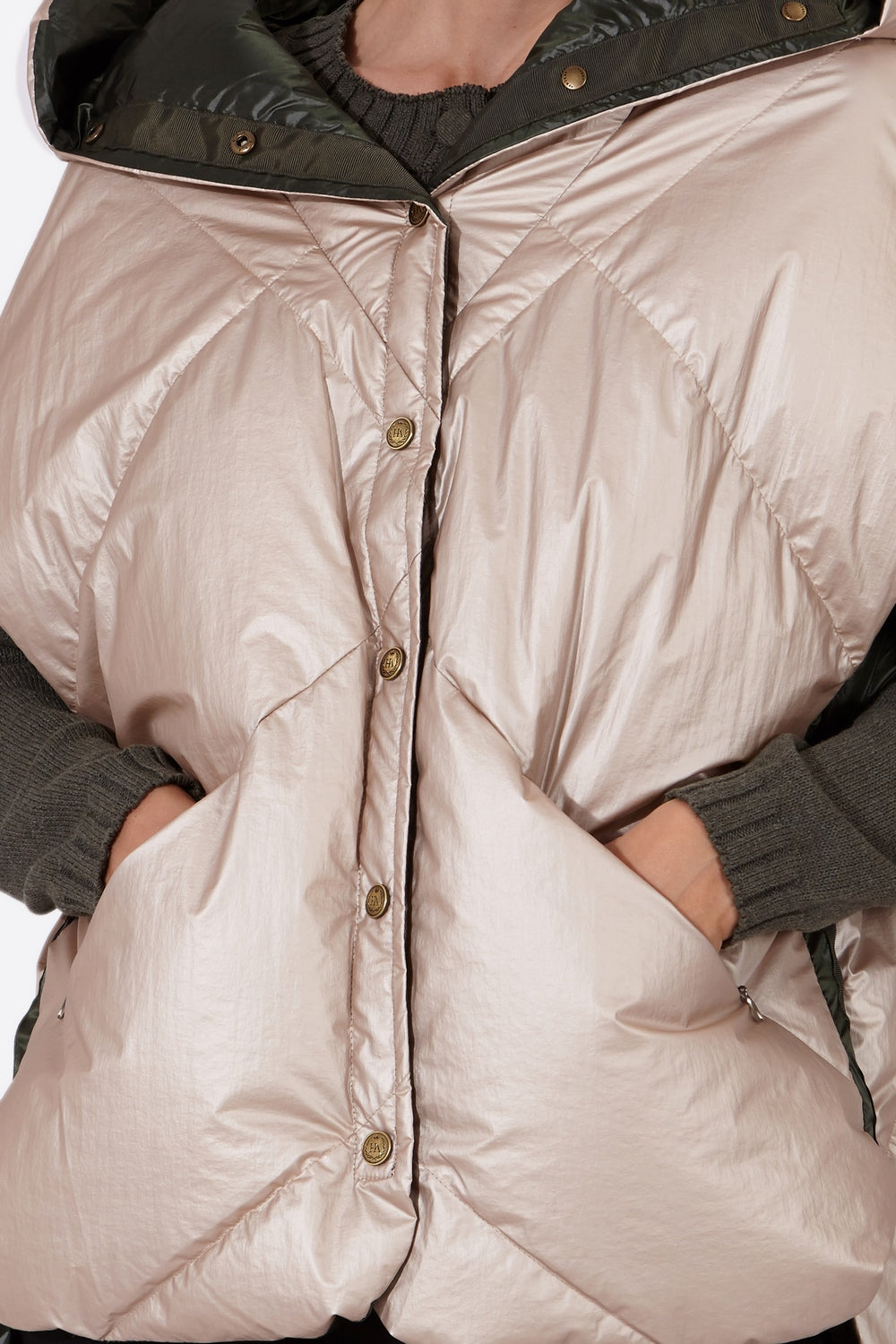 Women's water-repellent cape RYE-Jacket-Henry Arroway-S-Champagne-Urbanheer