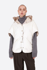 Women's water-repellent cape RYE Nacre-Jacket-Henry Arroway-S-Nacre-Urbanheer