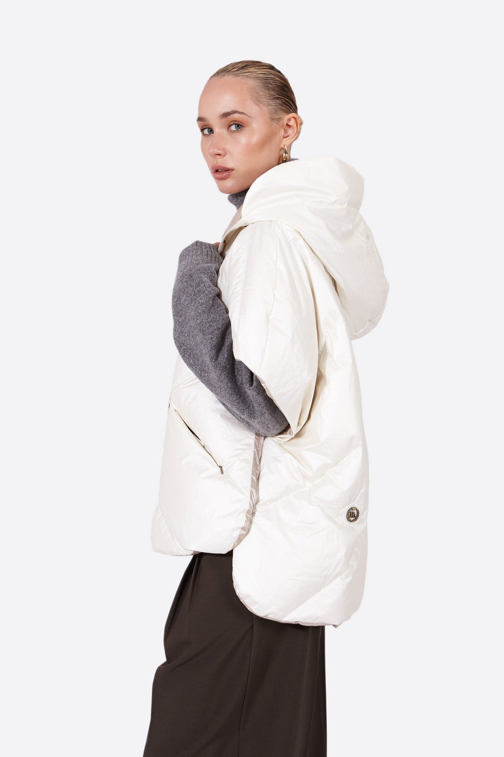 Women's water-repellent cape RYE Nacre-Jacket-Henry Arroway-S-Nacre-Urbanheer