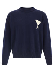 Wool Cotton Blend Crew Neck Sweater