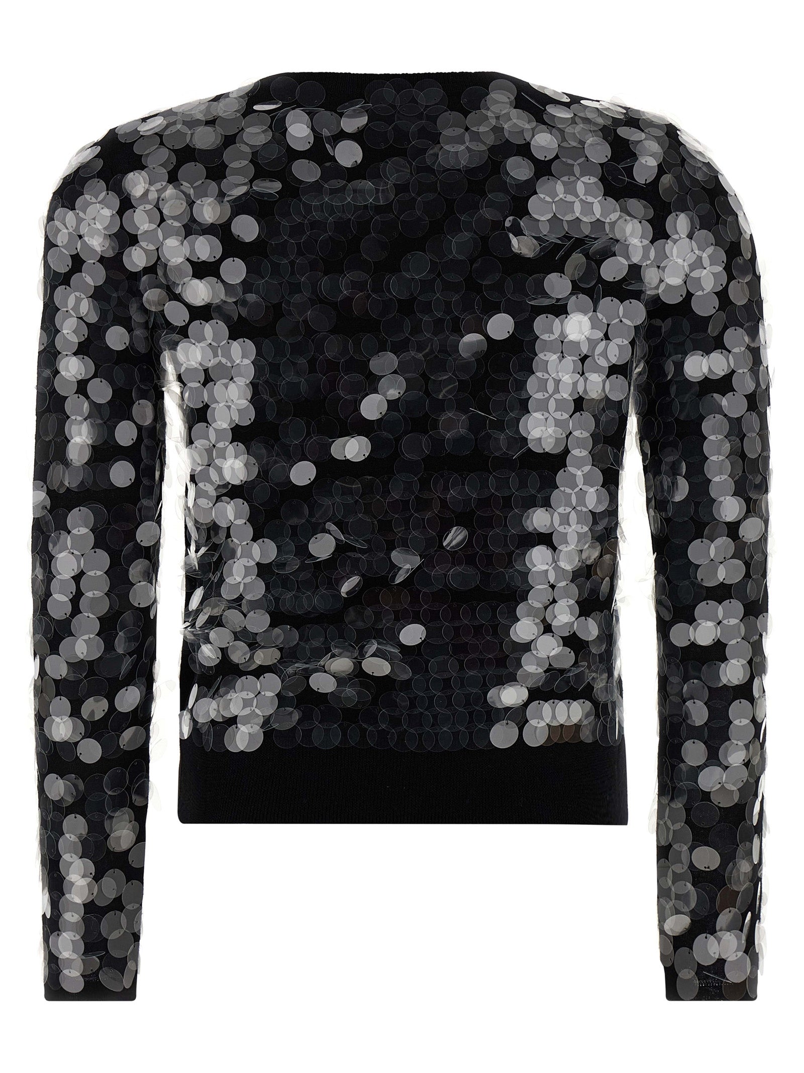 Wool Knit Sequined Cardigan for Breathable Everyday Comfort