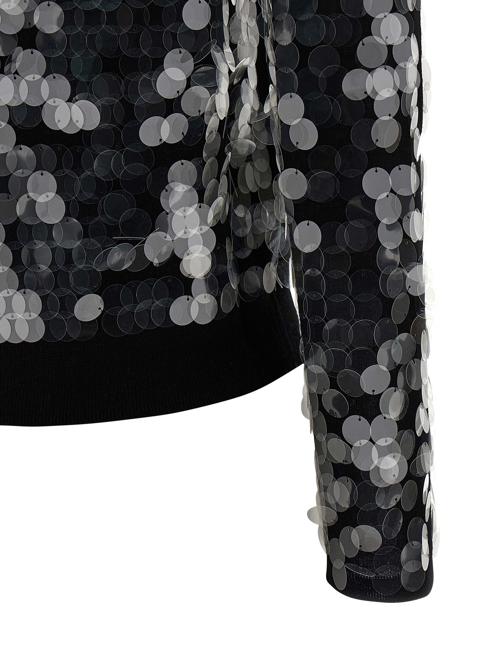 Wool Knit Sequined Cardigan for Breathable Everyday Comfort