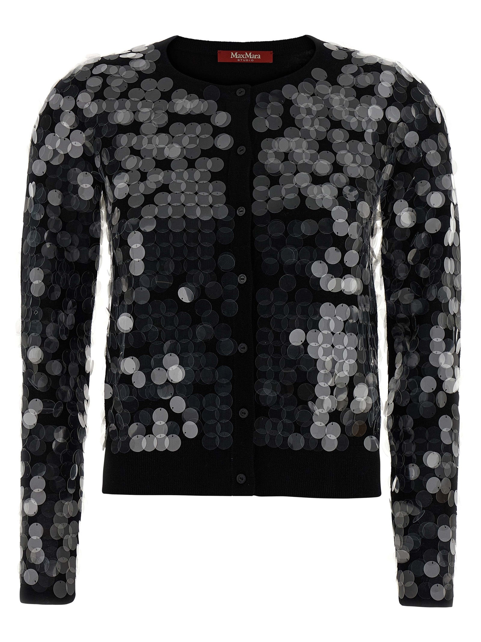 Wool Knit Sequined Cardigan for Breathable Everyday Comfort