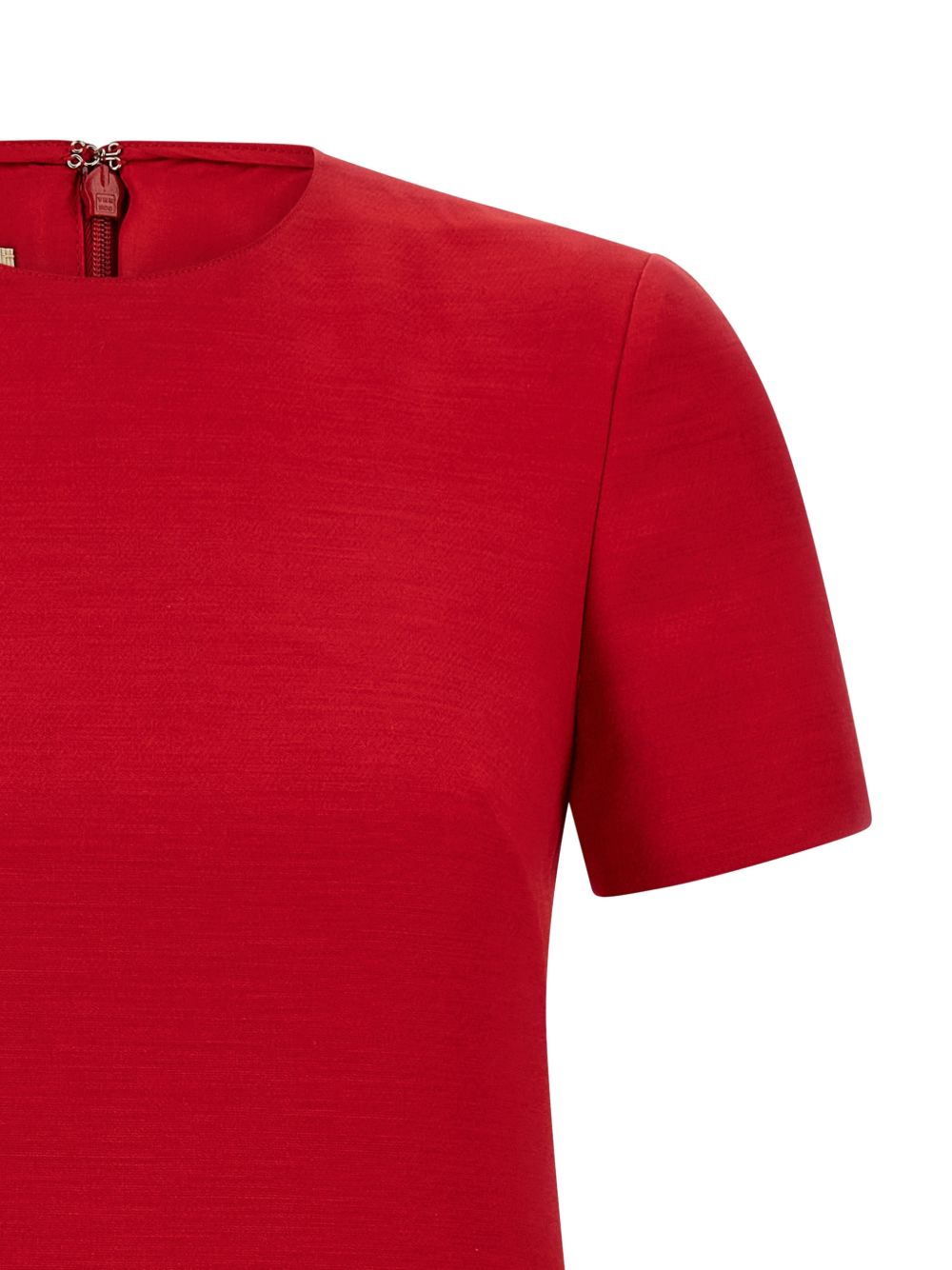 Wool Silk Crew Neck Dress for Comfort