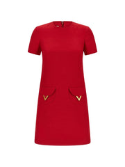Wool Silk Crew Neck Dress for Comfort