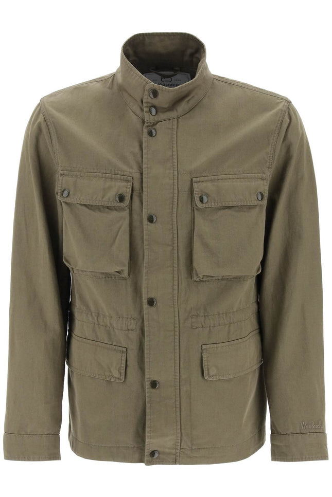 Woolrich "field jacket in cotton and linen blend"-men > clothing > jackets > casual jackets-Woolrich-Urbanheer