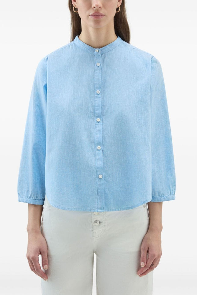 Woolrich Shirts Clear Blue