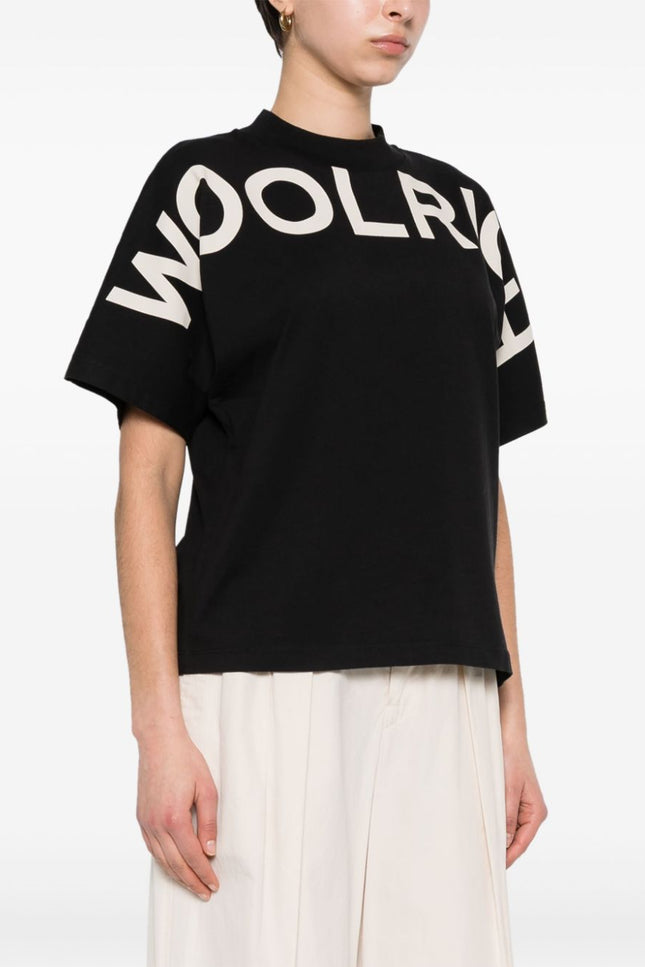Woolrich T-shirts and Polos Black-women > clothing > topwear-Woolrich-Urbanheer