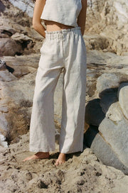 Woven 100% Linen Straight Leg Pants-Pants-a.ren-S-Linen-Urbanheer