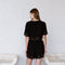 Woven Linen Tencel Flower Embroidery Elastic Waist-Shorts-a.ren-XS-Black-Urbanheer