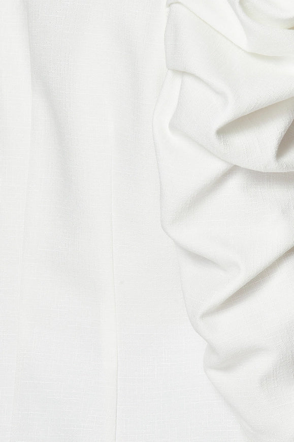 Woven Solid Textured 3/4 Sleeve Power Shoulder Jacket-Jacket-BIGHIT Fashion-S-Urbanheer
