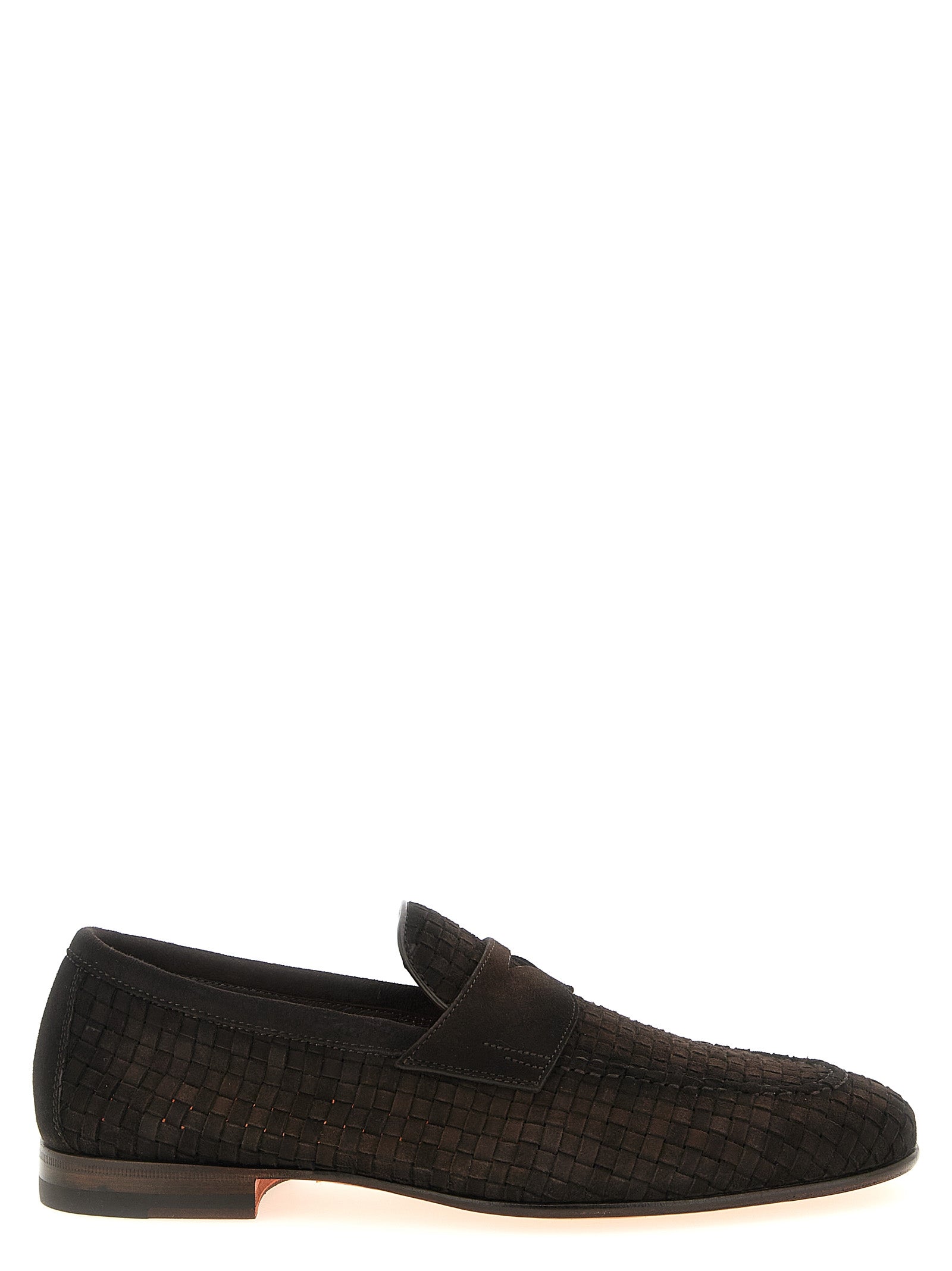 Woven Suede Carlo Penny Loafers