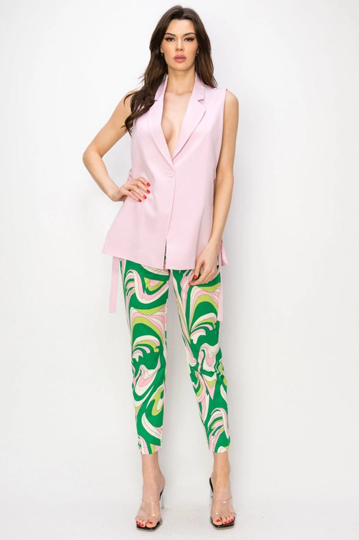 Wrap Collared Sleeveless Vest PINK-Vest-One n' More Inc.-S-PINK-Urbanheer