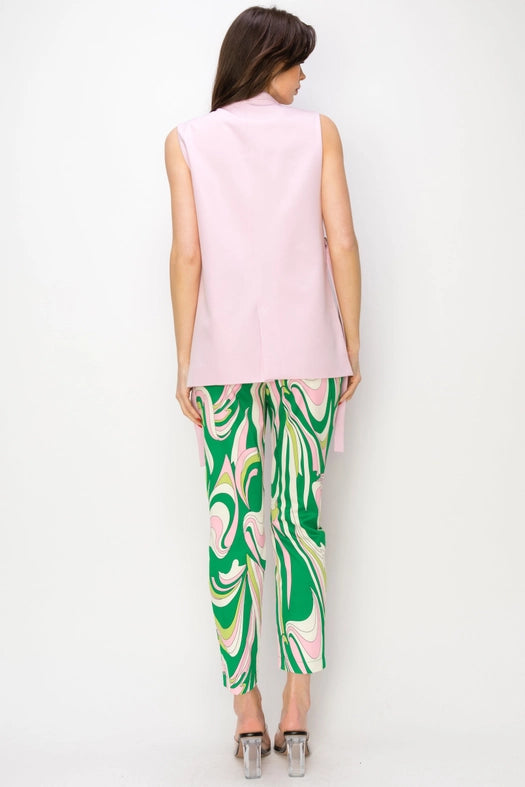 Wrap Collared Sleeveless Vest PINK-Vest-One n' More Inc.-S-PINK-Urbanheer