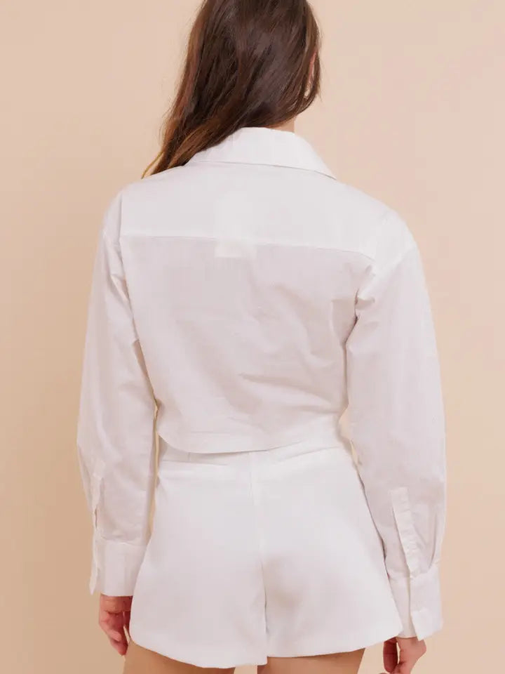 Wrap Mini Skort in White-Skort-Q2-L-White-Urbanheer