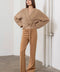 Wrap Side Tie Ribbed Knit Cardigan-Cardigan-Moon River-XS-BEIGE-Urbanheer