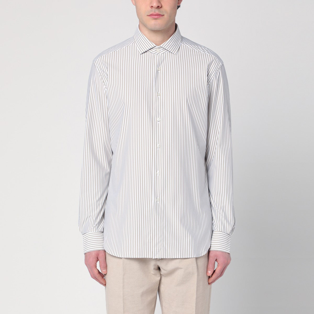 XACUS White/beige cotton shirt