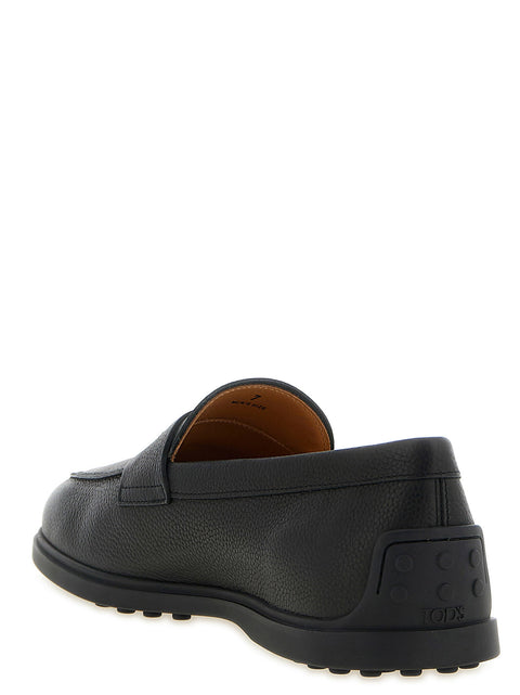 Tod's Hammered Leather Loafers
