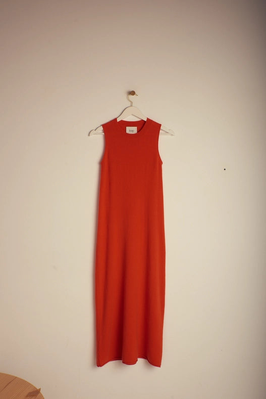 Ximena Cashmere Knitted A-Line Dress-Dress-Leap Concept-XS-Orange-Urbanheer