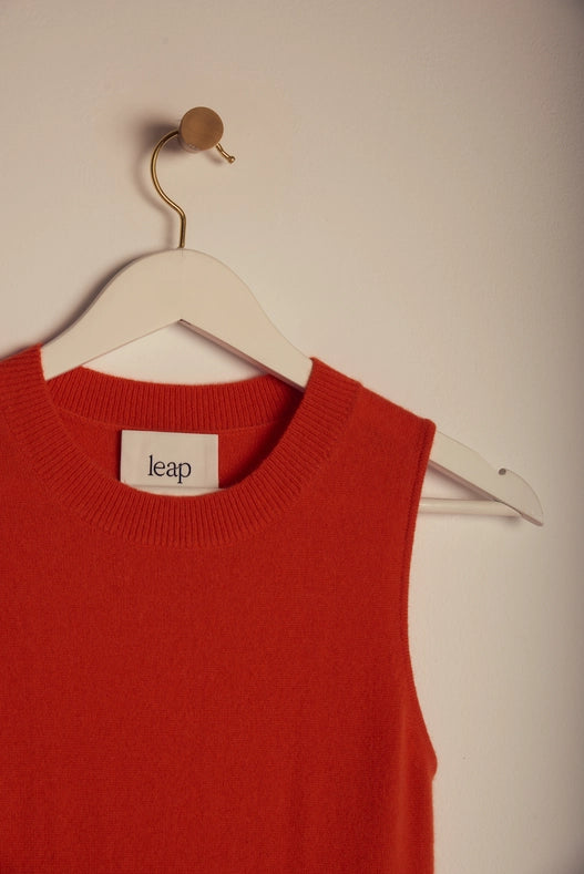 Ximena Cashmere Knitted A-Line Dress-Dress-Leap Concept-XS-Orange-Urbanheer