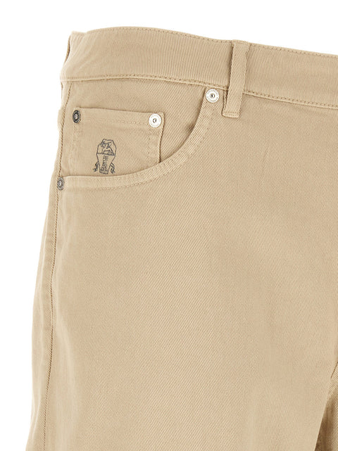Brunello Cucinelli Coat Of Arms Embroidery Jeans