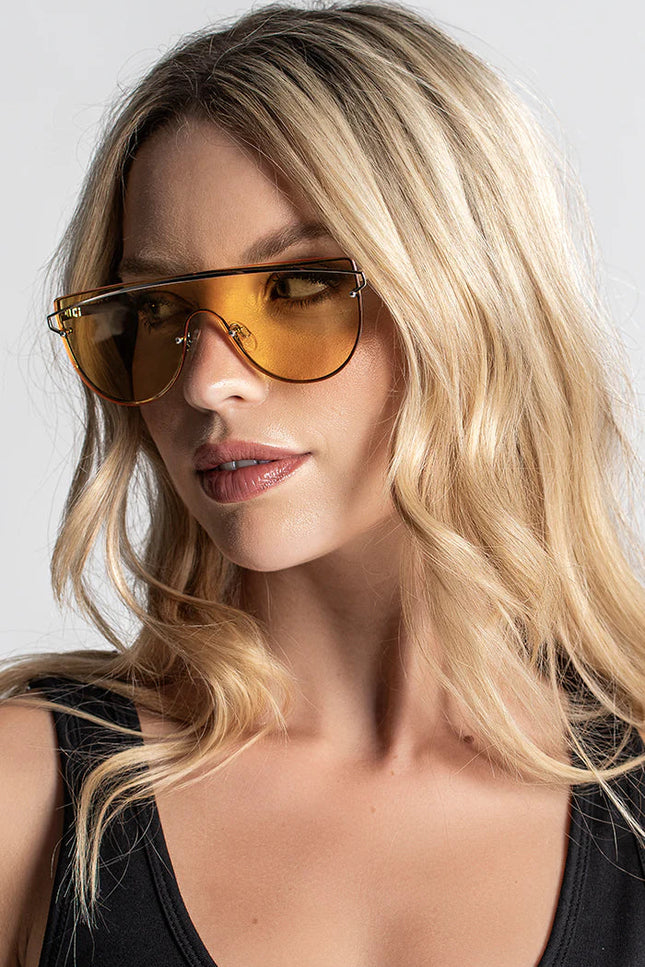 YELLOW DOWNTOWN SUNGLASSES-Accessories Sunglasses-Gianni Kavanagh-Height: 5Height: 4.8 cm; Length: 14 cm-Urbanheer