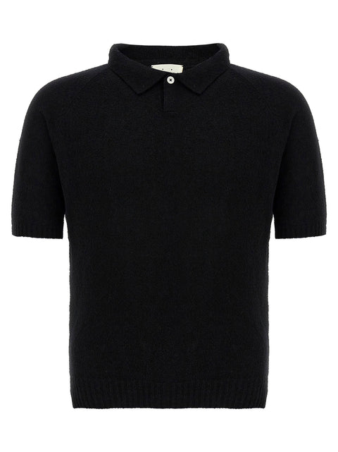 Ma'ry'ya Bouclé Cotton Polo Shirt