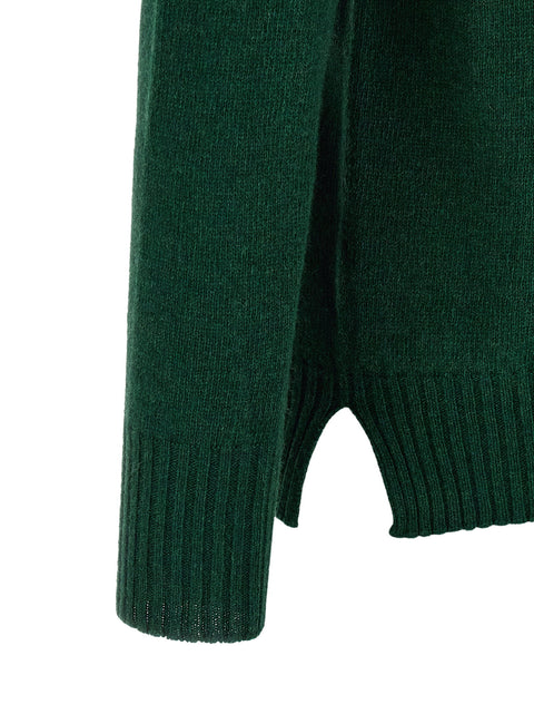 Ma'ry'ya Crew-neck Sweater With Slits
