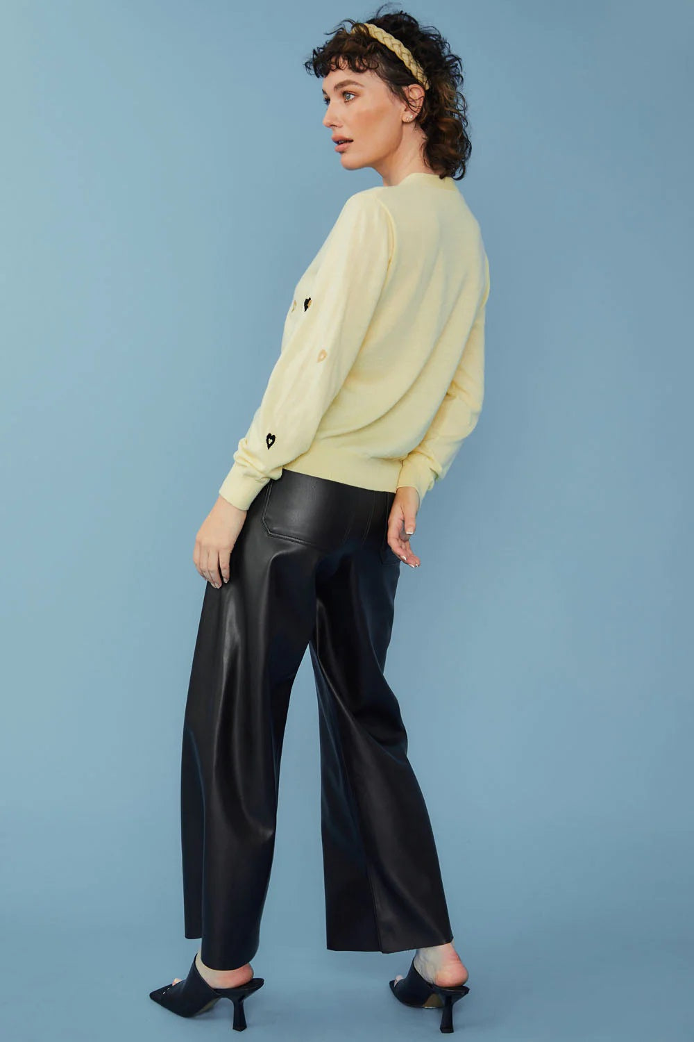 Yellow Cashmere and Banana Peel Love Heart Cardigan-Tops-Buy Me Fur Ltd-One Size-Yellow-Banana Peel-Urbanheer