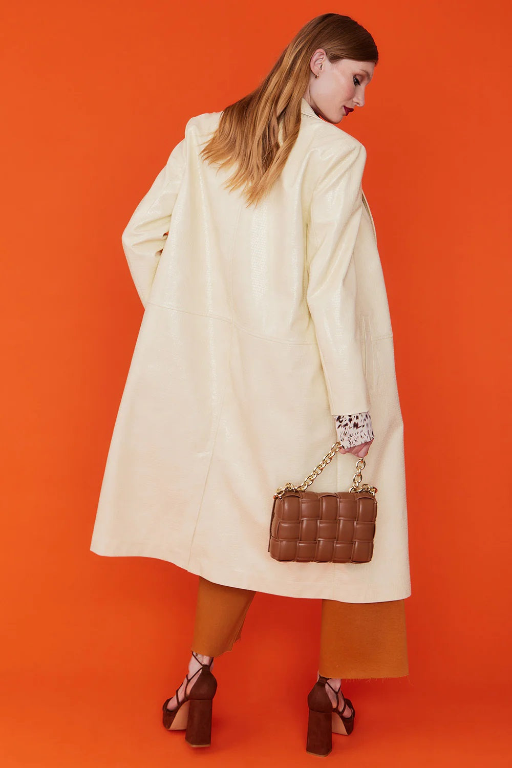 Yellow Eco Leather Trench Coat-Faux Leather Coats-Buy Me Fur Ltd-S-M-Yellow-Faux Leather-Urbanheer