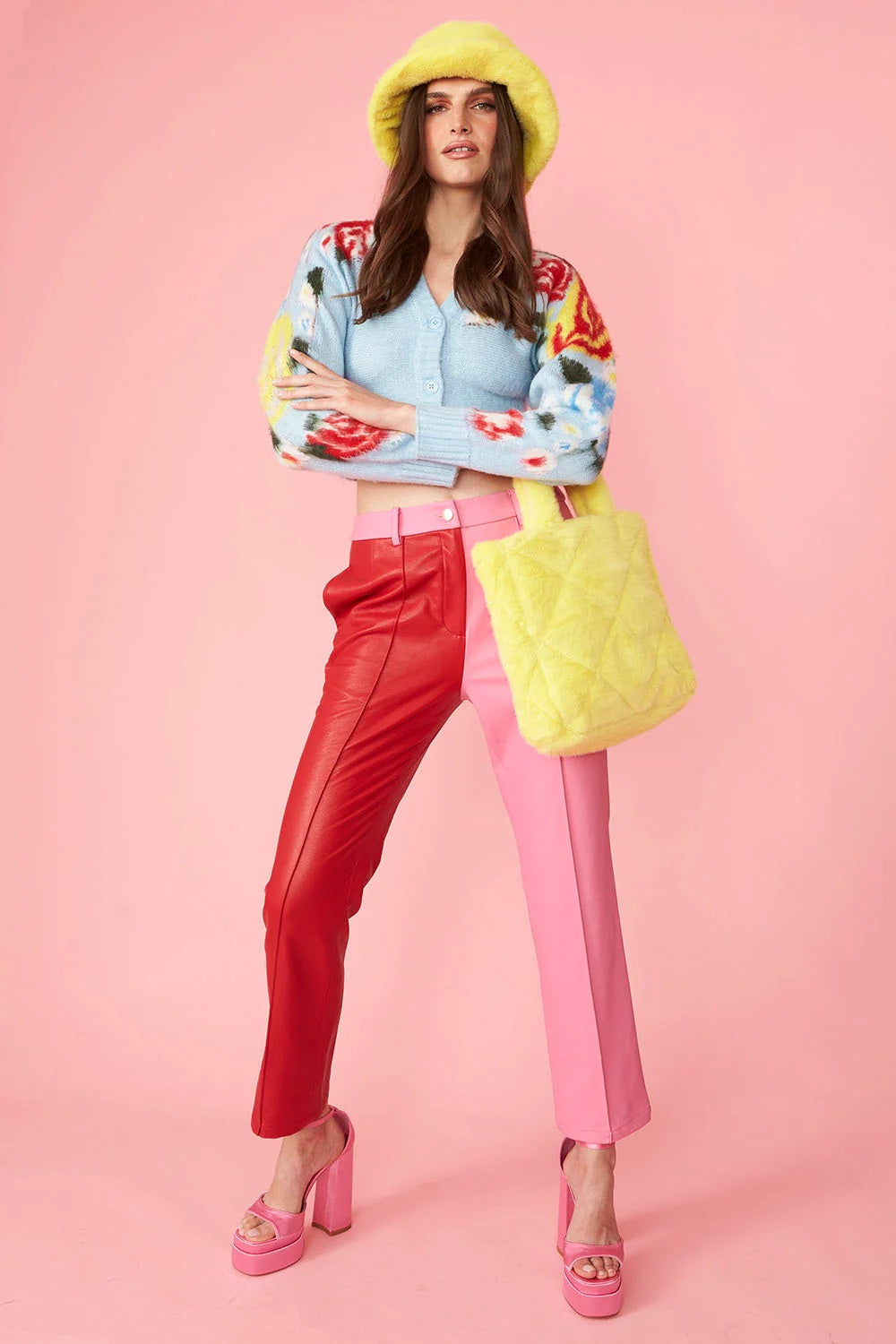 Yellow Faux Fur Bucket Hat-Hats-Buy Me Fur Ltd-One Size-Yellow-Faux Fur-Urbanheer