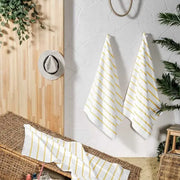 Yellow Stripe Pool and Beach Towel (Single)-Towel-Globaltex Fine Linens-30″ x 60″-Yellow-Urbanheer