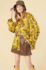 Yellow Tencel Blend Lucky Chain Shirt-Tops-Buy Me Fur Ltd-S-M-Yellow-Tencel-Urbanheer