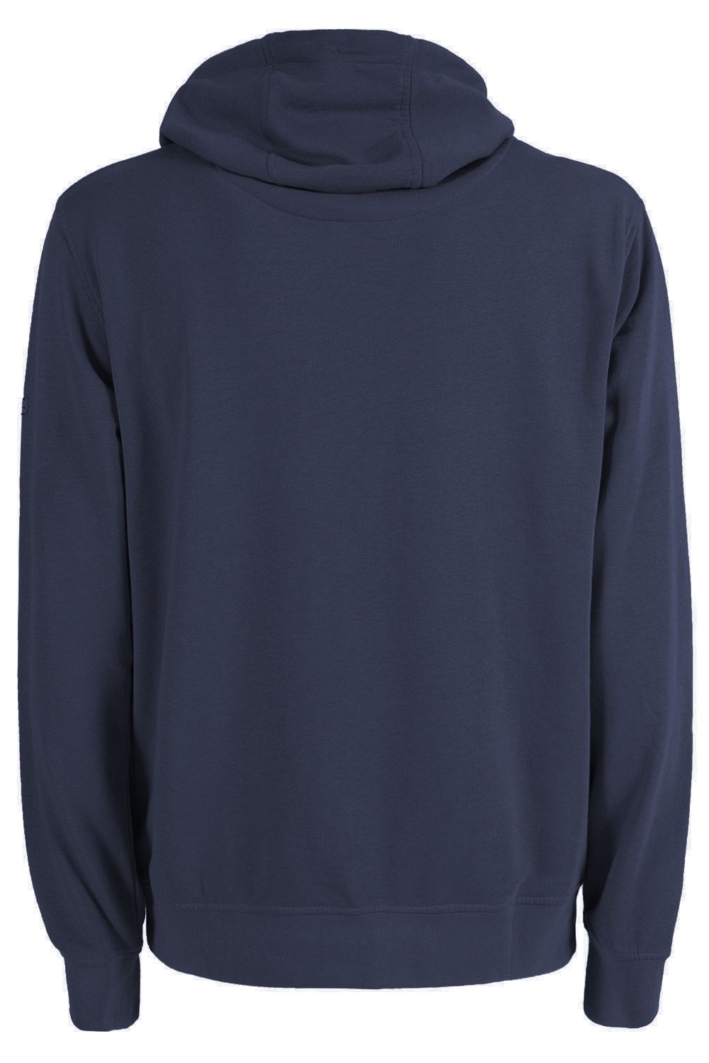 Yes Zee Blue Cotton Blend Hooded Sweatshirt with Front Pocket-Yes Zee-XL-Urbanheer