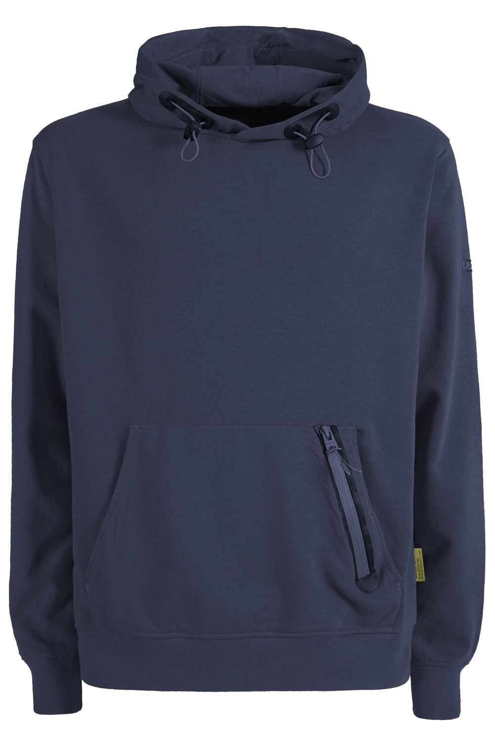 Yes Zee Blue Cotton Blend Hooded Sweatshirt with Front Pocket-Yes Zee-XL-Urbanheer
