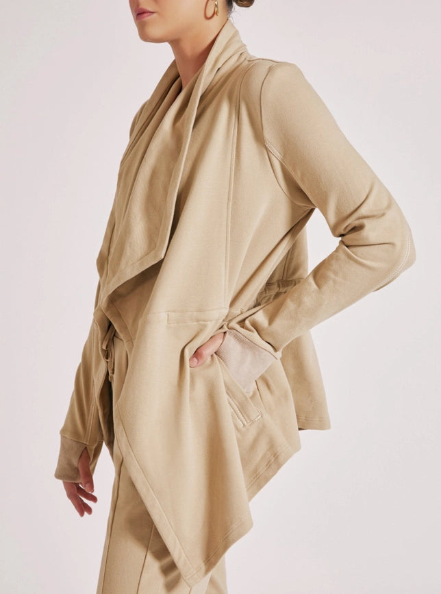 Yolo Drape Front Jacket Irish Cream-Jacket-Blanc Noir-XS-Irish Cream-Urbanheer