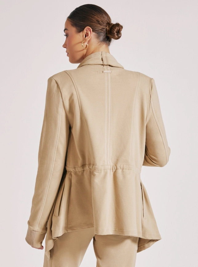 Yolo Drape Front Jacket Irish Cream-Jacket-Blanc Noir-XS-Irish Cream-Urbanheer