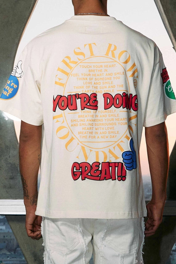 You Are Doing Ok Tee-Tee-First Row-XL-Cream-Urbanheer