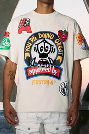 You Are Doing Ok Tee-Tee-First Row-XL-Cream-Urbanheer