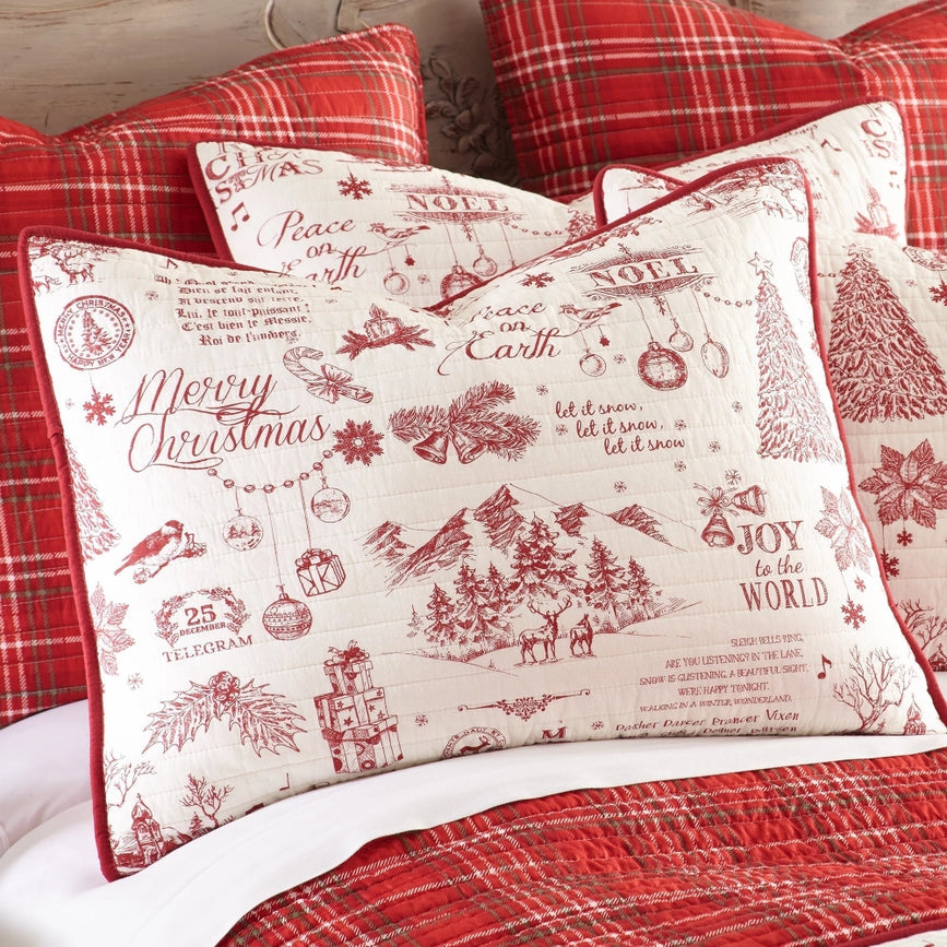 Yuletide Quilt Set-Set-Levtex Home-Twin/Twin XL-Red-Urbanheer
