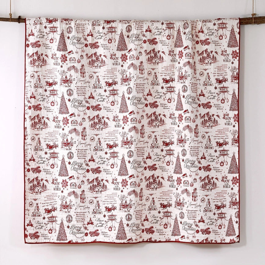 Yuletide Quilt Set-Set-Levtex Home-Twin/Twin XL-Red-Urbanheer