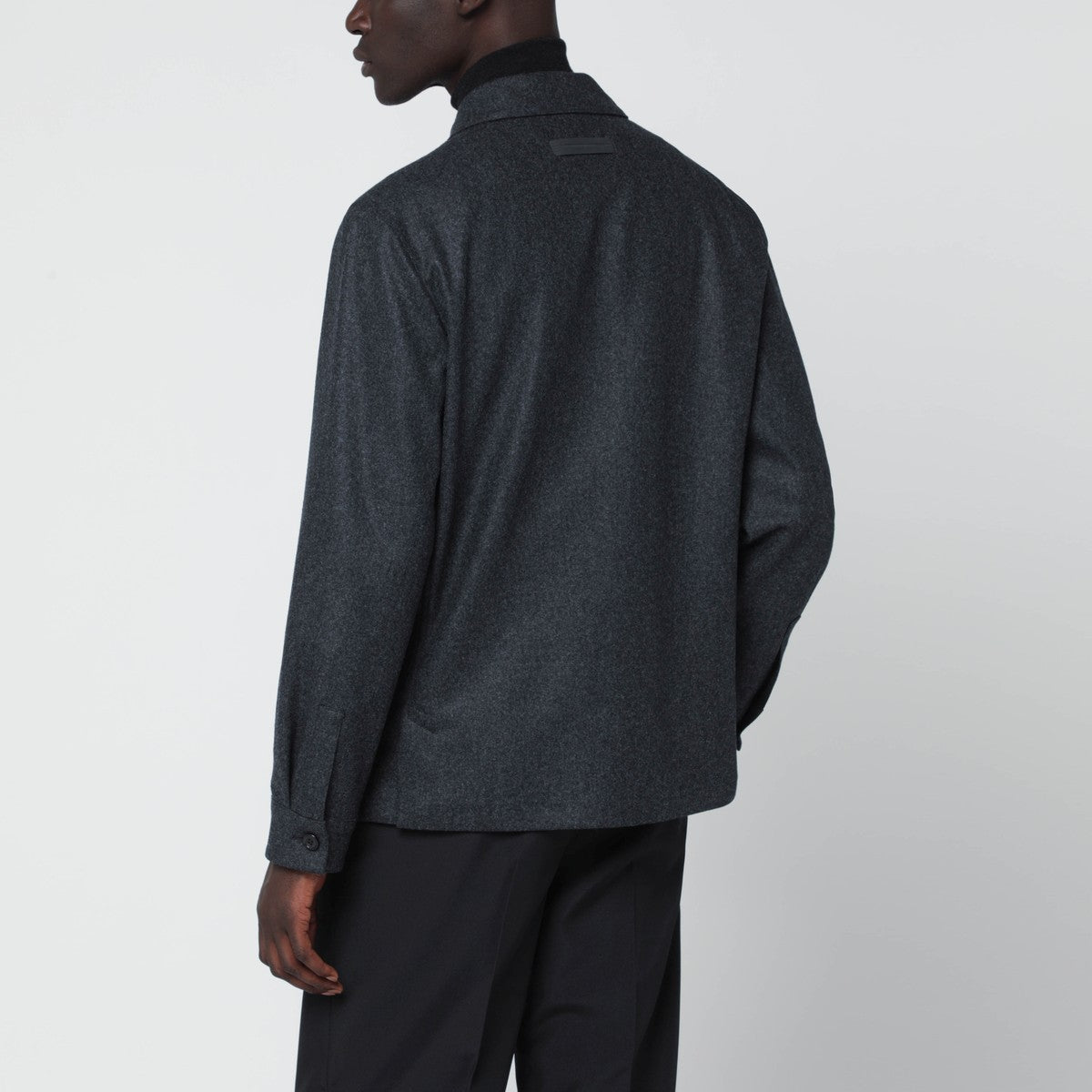 ZEGNA Grey wool overshirt